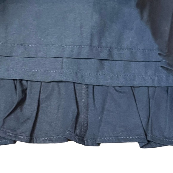 J. Crew Women’s Navy Blue Ruffle Hem Mini Skirt Back Zip Stretch Size 8‎ NWT - Picture 5 of 8